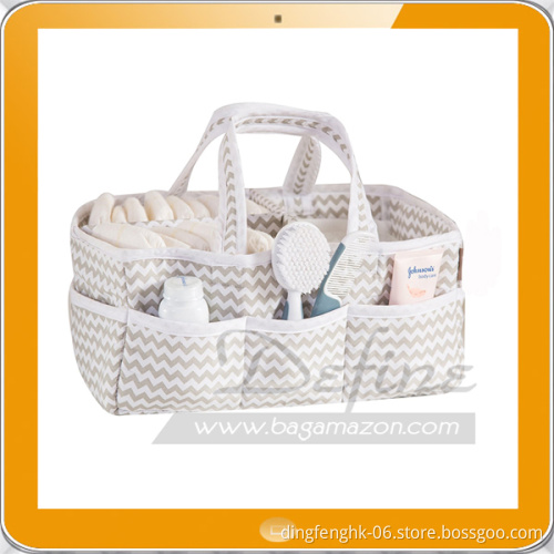 Custom logo Gray Chevron Storage Caddy with handles